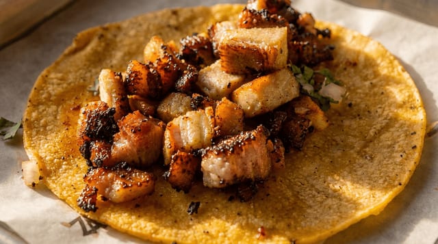 Pork Belly Street Tacos.