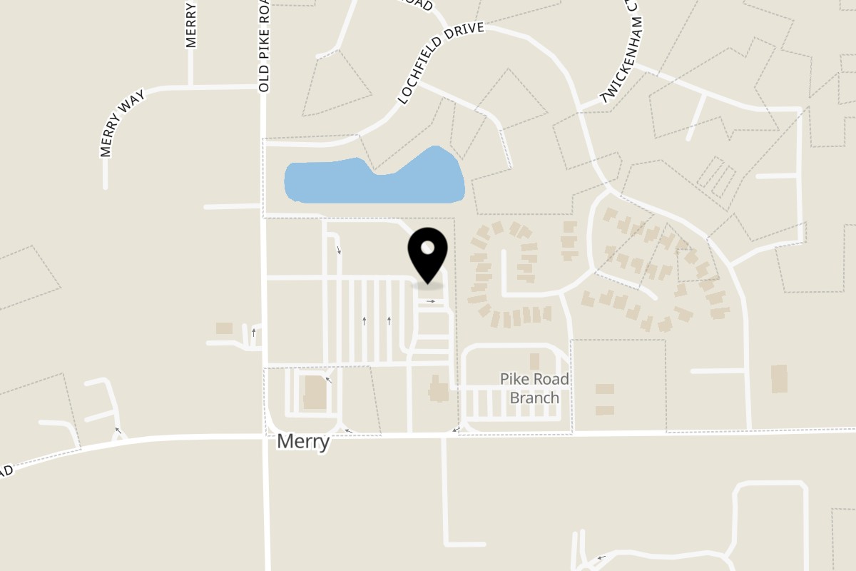 Map showing the location of Sol Restaurante Mexicano Pike Road - Vaughn Rd on 9539 Vaughn Rd in Pike Rd